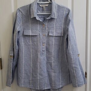 Ellen Tracey Linen Longsleeve top